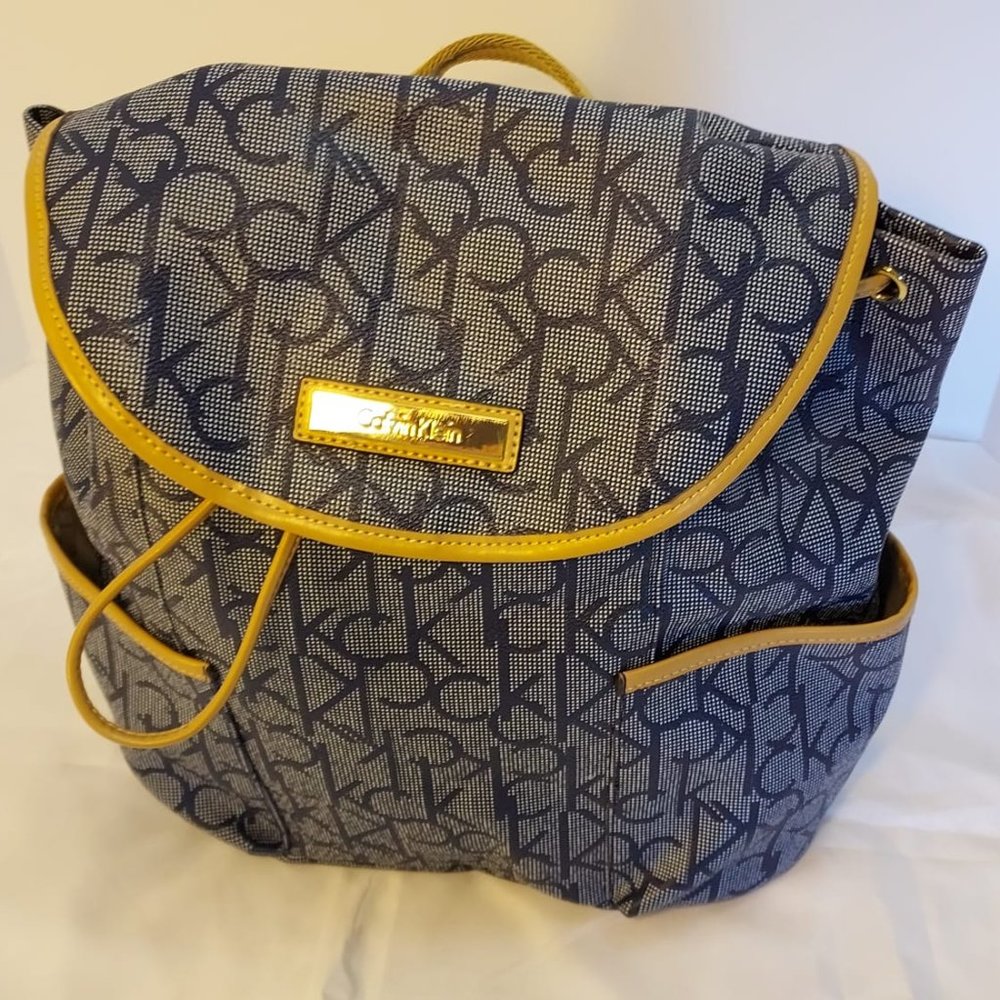 Calvin Klein Navy Blue Drawstring Back Pack